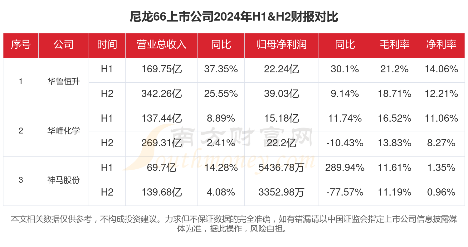 尼龍66行業(yè)上市公司現(xiàn)狀如何（2024年全年）(圖1)