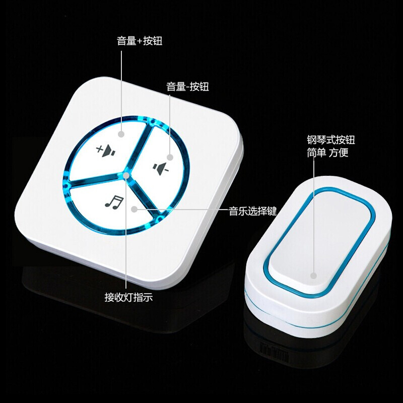 古達(dá)門鈴無線家用電子超遠(yuǎn)距離一拖二無限電鈴叮咚別墅遙控門玲(圖1)