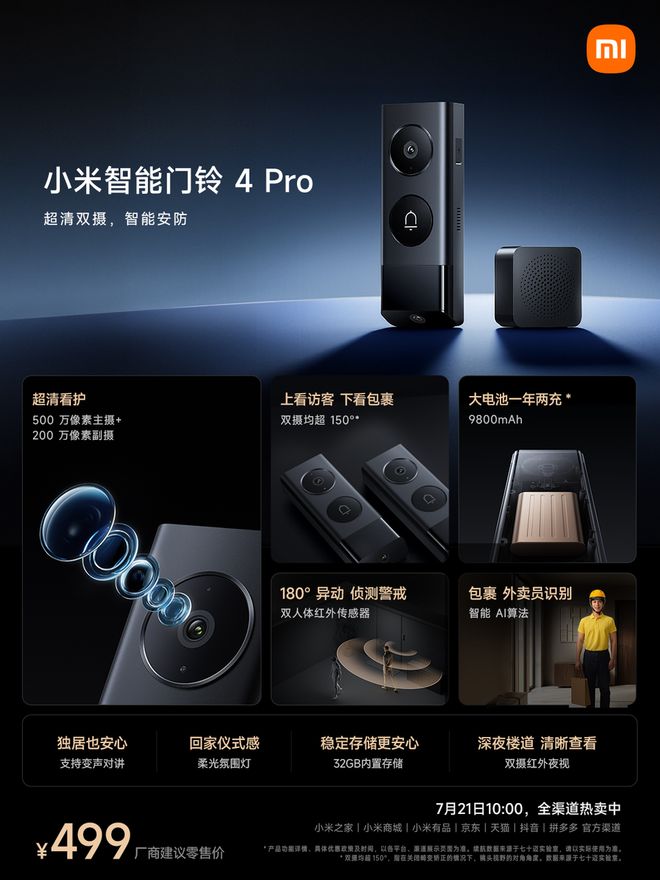 小米智能門鈴4Pro開售：只貴200塊多出來的這份安全感值不值？(圖1)